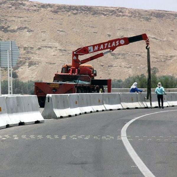 Jersey barrier in Chaharmahal Bakhtiari